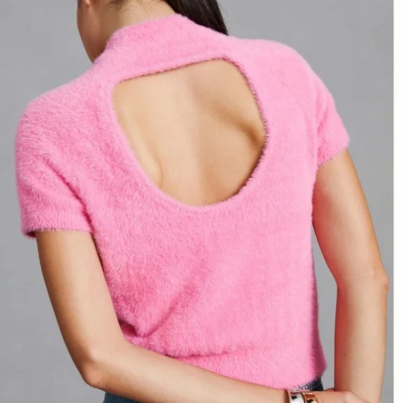 Anthropologie Maeve Eyelash Mock-Neck Sweater Tee Size XL - Picture 3 of 12